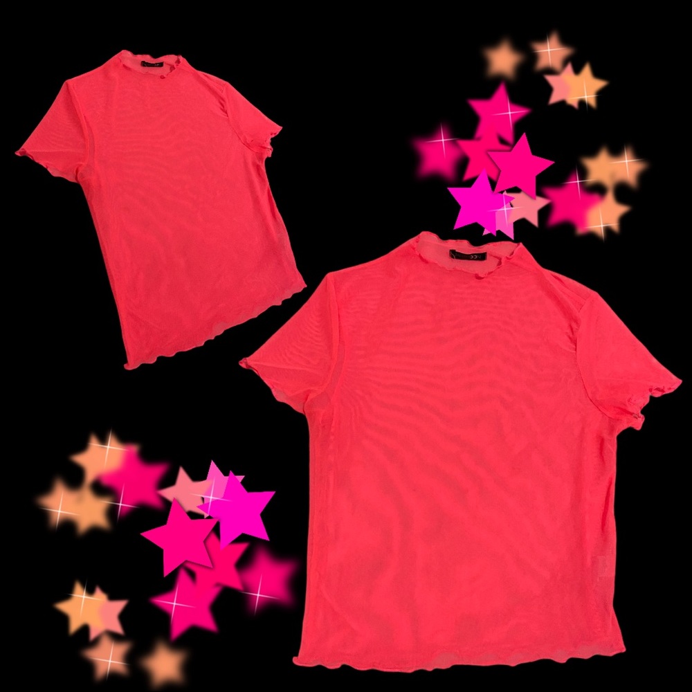 Neon mesh top